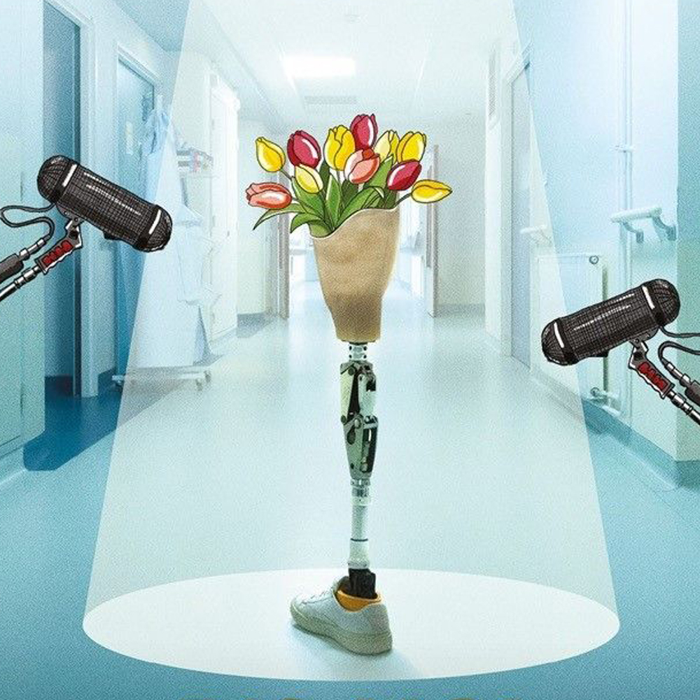 Visuel prothèse et fleurs